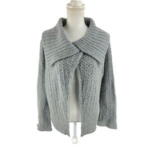 Castle of Ireland Womens One Button‎ Open Cardigan Sweater Mohair Wool Blend